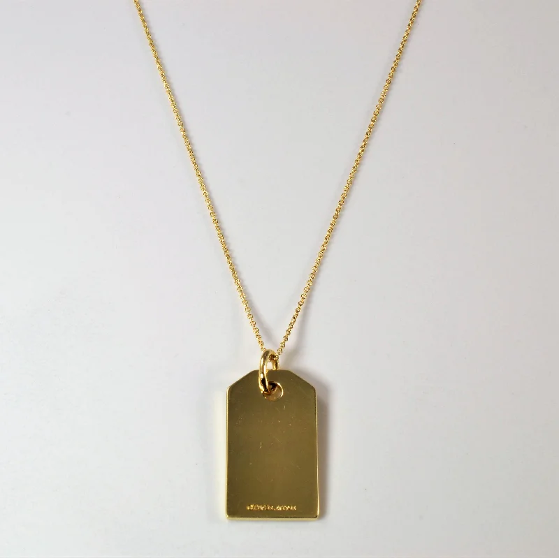 Amber stone necklaces-Tiffany & Co.' Dog Tag Necklace | 18" |