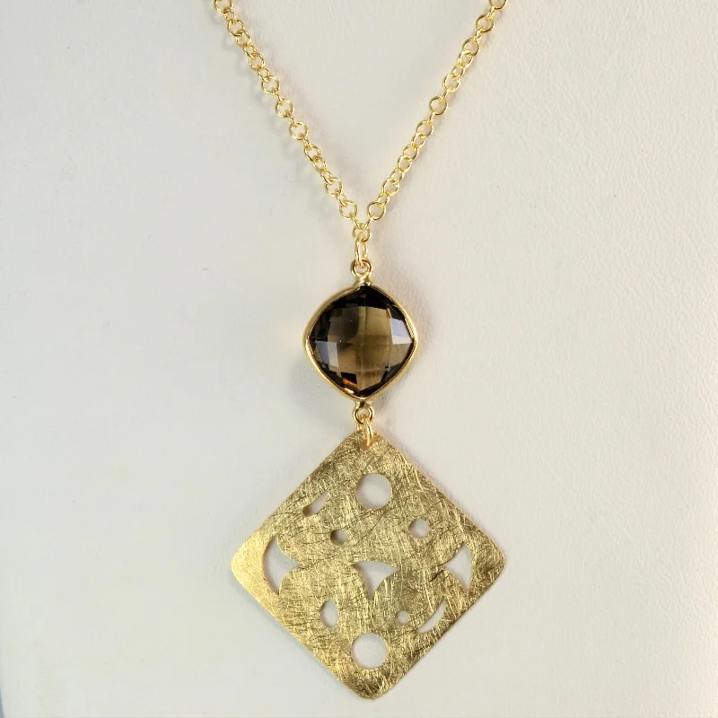 Satin weave necklaces-Bezel Set Quartz Necklace | 15''|