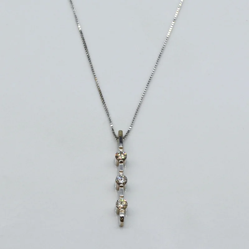 Bold chain necklaces-Diamond Bar Necklace | 0.25ctw | 16" |