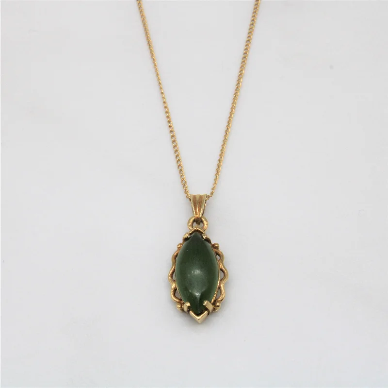 Diamond shape necklaces-Nephrite Jade Necklace | 1.50ct | 16" |