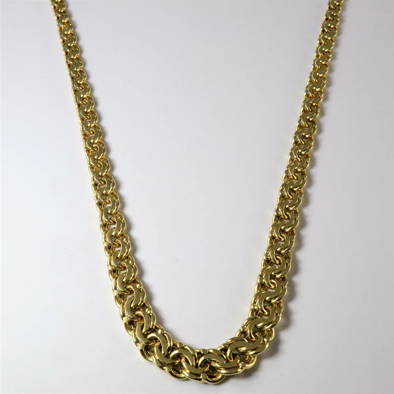 Eclectic charm necklaces-14k Tapered Kings Braid Chain Necklace | 18.5" |