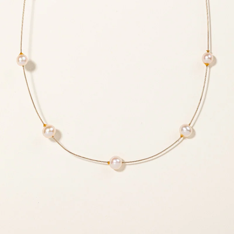 Satin weave necklaces-Pearl Choker Necklace | 16" |