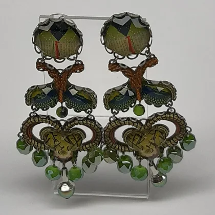 Neon bead earrings-AYALABAR EARRINGS IN THE GREENS