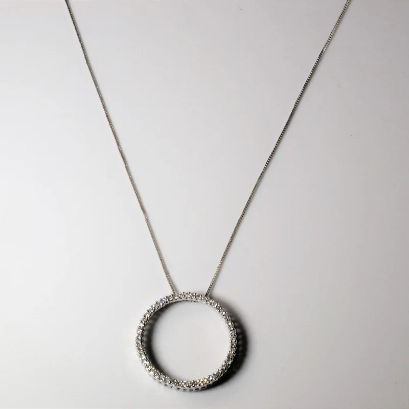 Circular gem necklaces-Diamond Eternity Necklace | 0.38ctw | 18"|