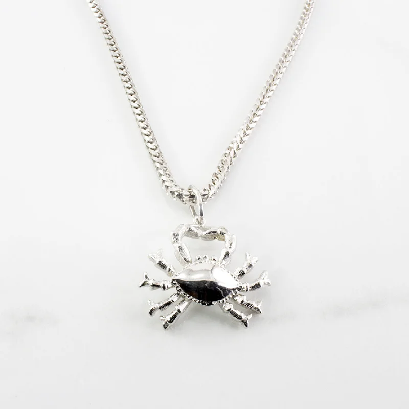 Clean-line necklaces-Heavy Chain Crab Necklace | SZ 24" |