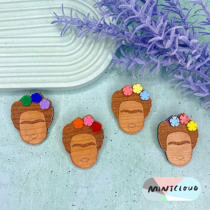 Lapis stone brooches-Mintcloud Brooch - Frida