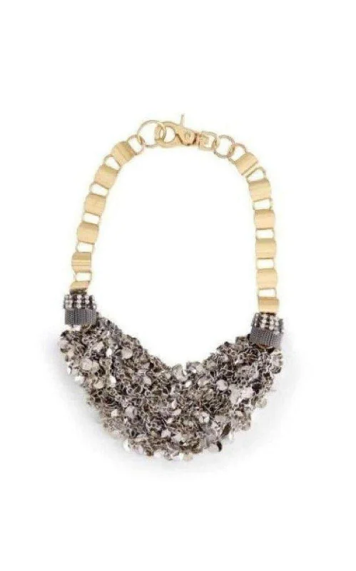 Glossy finish necklaces-Inspired Gold Silver Mesh Necklace