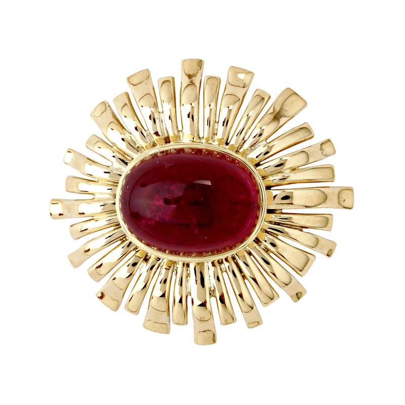 Sharp pin brooches-Brooch- Rubellite