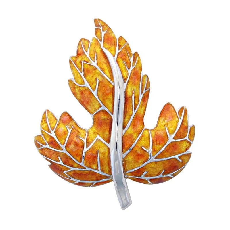 Crystal-wrapped brooches-Brooch-Sterling Silver (Enamel)  (46ES)