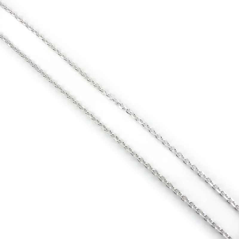 Infinity twist necklaces-Solid Sterling Silver 3mm Trace Link Chain Necklace