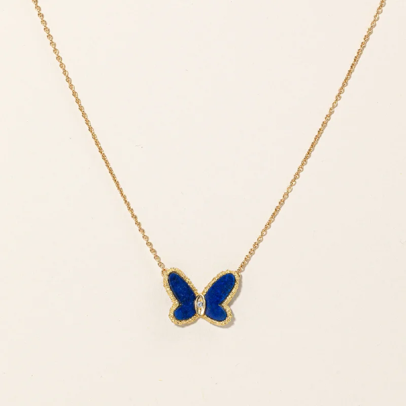 Stretchy cord necklaces-'Van Cleef & Arpels' 1970s Vintage Flying Beauties Lapis Lazuli Necklace | 1.60ctw, 0.03ct | 17" |