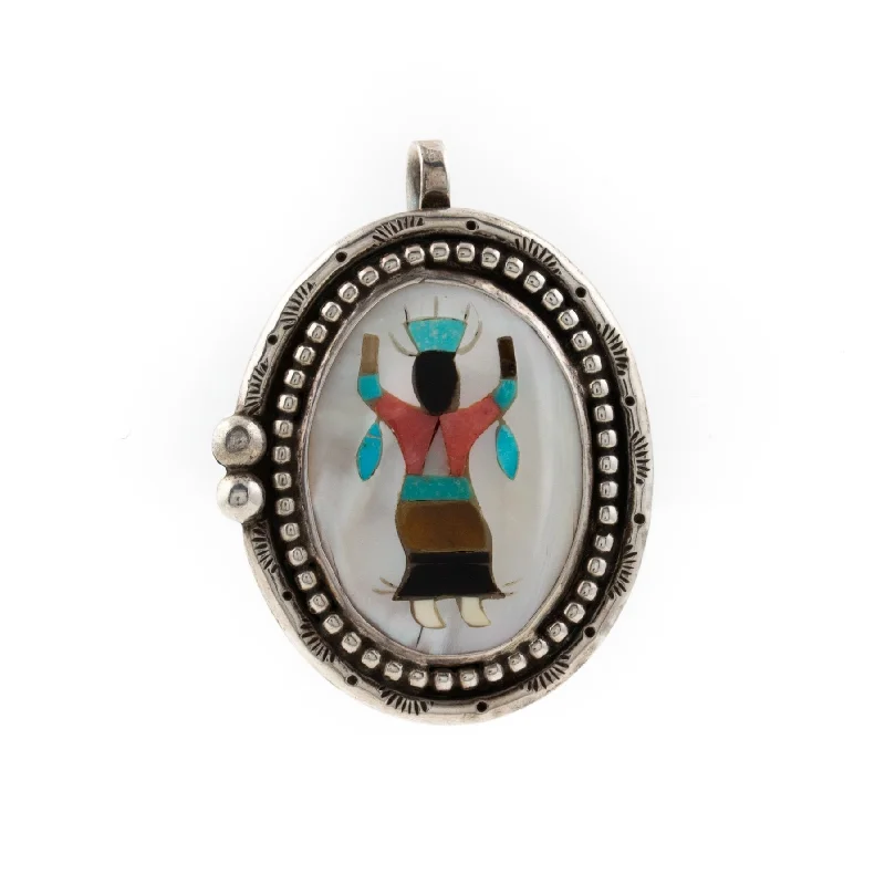 Off-center brooches-Apache Gahn Dancer "Mountain Spirit"  Brooch