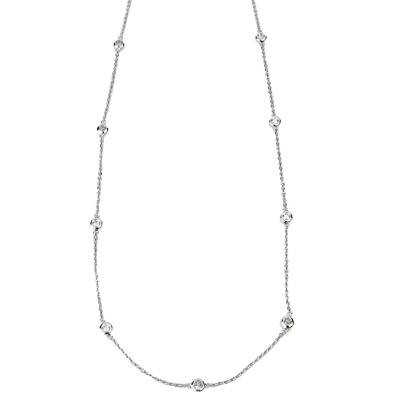 Ripple design necklaces-Necklace - Diamond