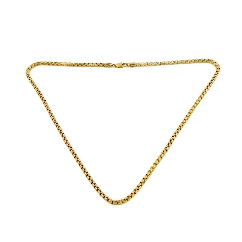 Coiled wire necklaces-14K Box Link Necklace