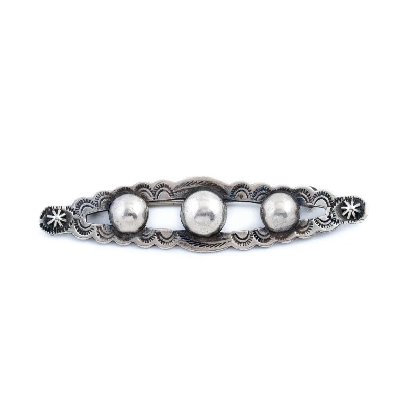 Woven bead brooches-1940's Triple Drop Brooch