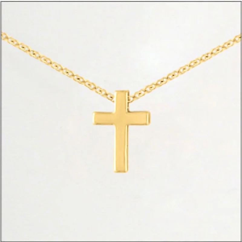 Hematite necklaces-Center Court : Gold Cross Layers Necklace