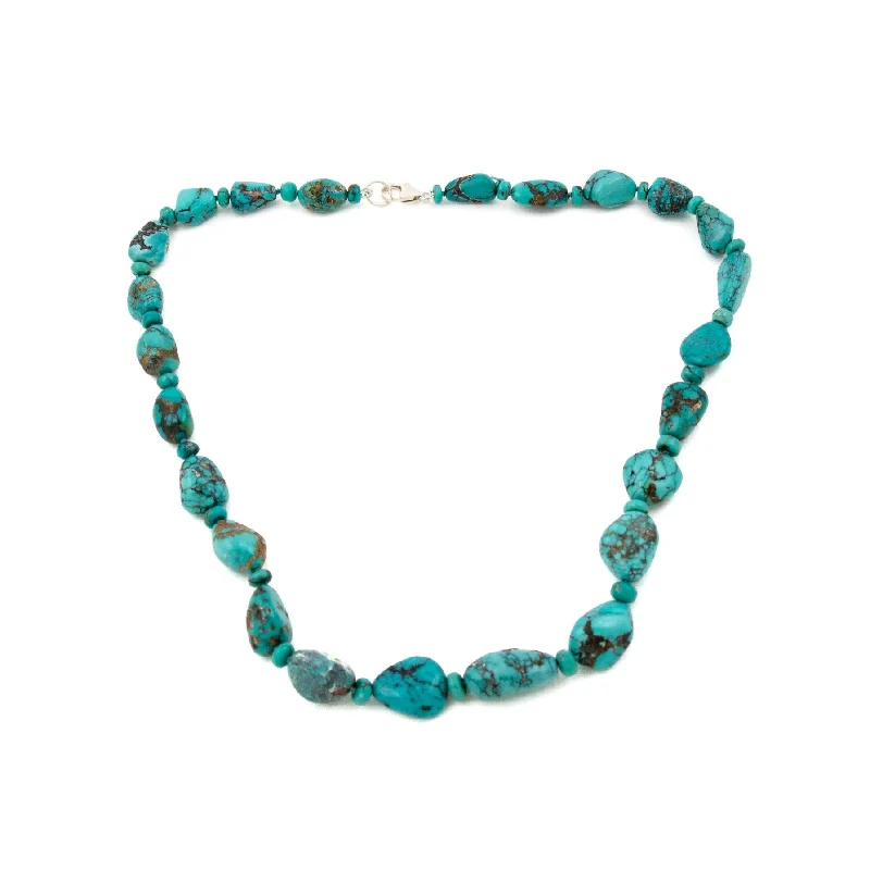 Trio birthstone necklaces-Hubei Turquoise Combo Beaded Necklace