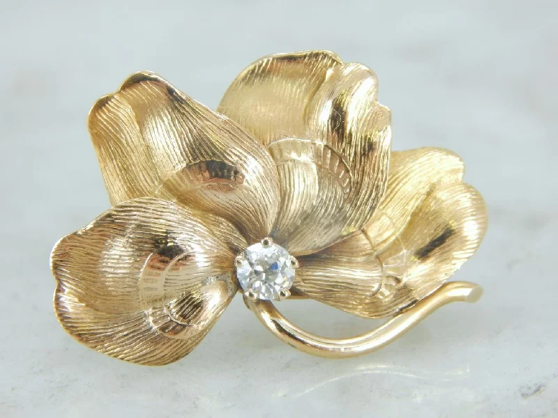 Shining crystal brooches-Lucky Four Leaf Clover Brooch with Diamond Detail