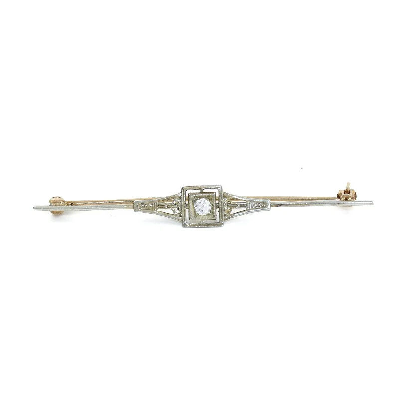 Fringe tassel brooches-Antique 18k Diamond Brooch