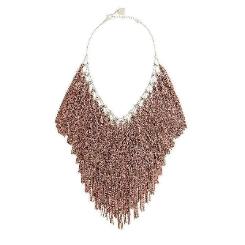 Amber stone necklaces-Lattice Woven Bib Necklace