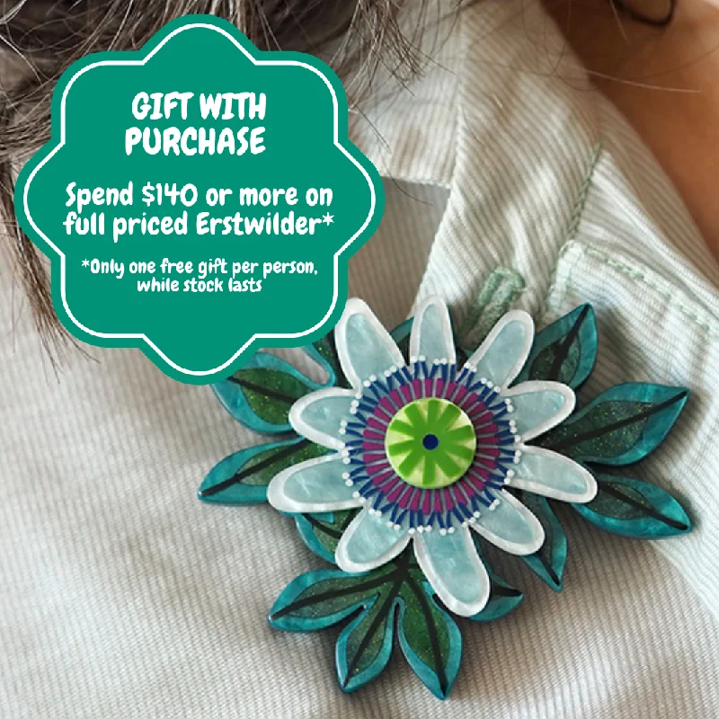 Off-center brooches-Erstwilder x Jocelyn Proust Bonus Free Gift minimum spend $140* - Passionate Petals Brooch