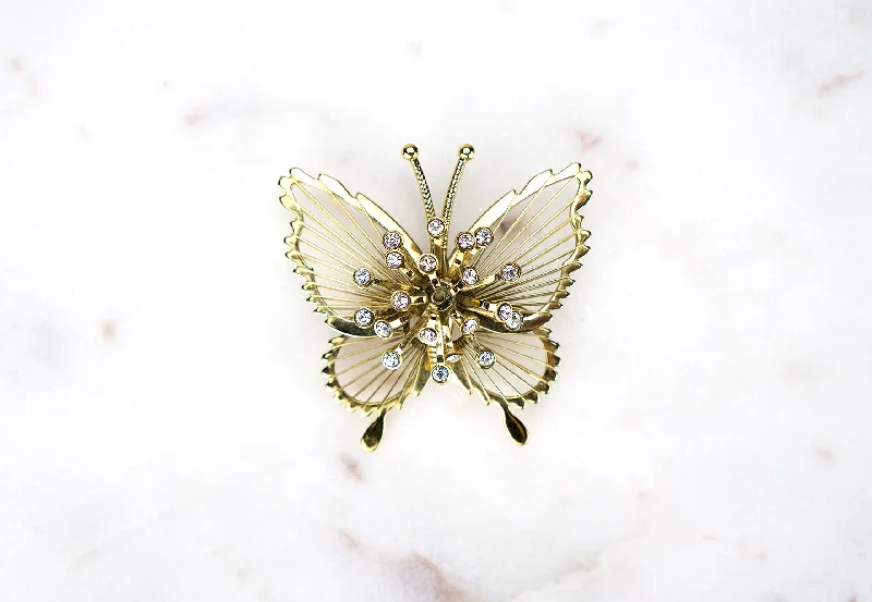 Soft shape brooches-Filigree Butterfly Brooch