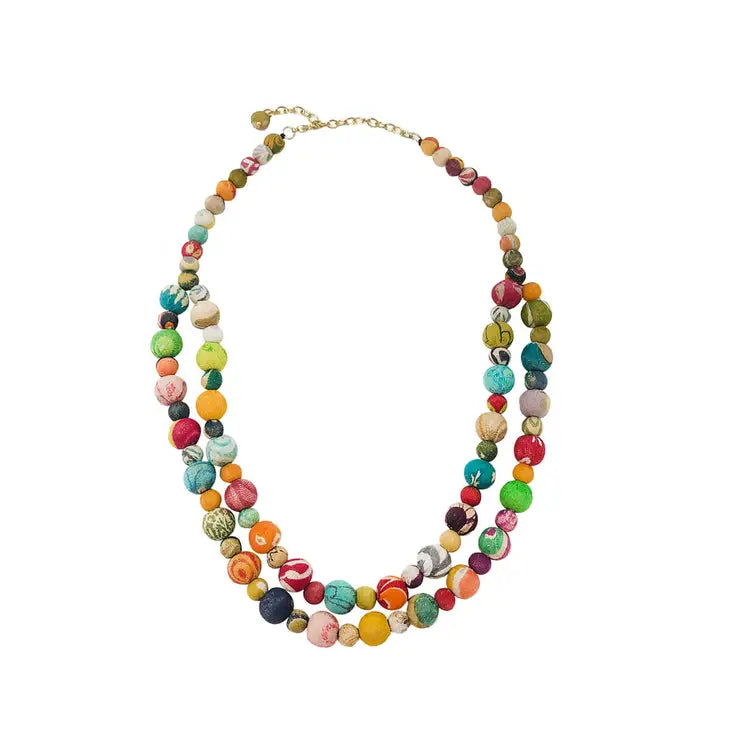 Tourmaline necklaces-Kantha Tandem Necklace