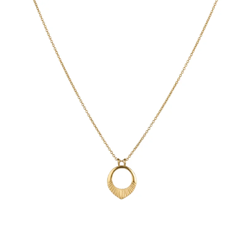 Arched pendant necklaces-Vermeil Small Helios Necklace