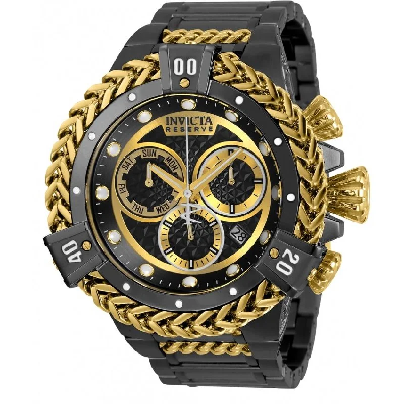 Bold chrono watches-Invicta Men's 30546 Reserve Herc Black Stainless Steel Watch