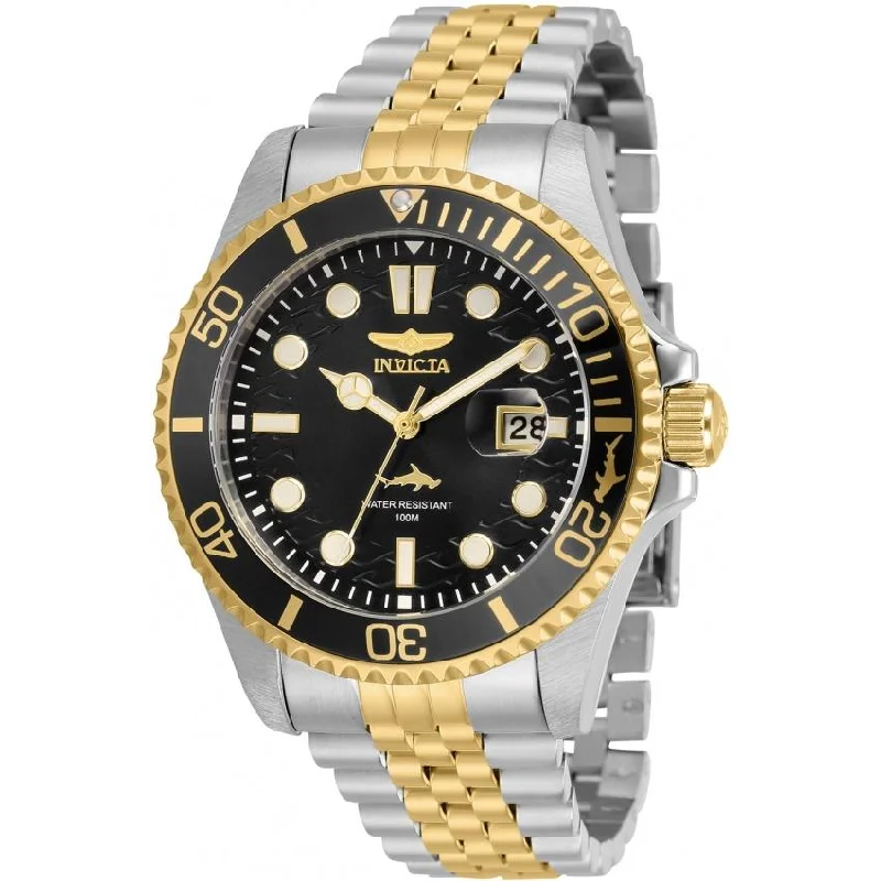 Diamond face watches-Invicta Men's 30618 Pro Diver Gold-Tone and Silver Stainless Steel Watch