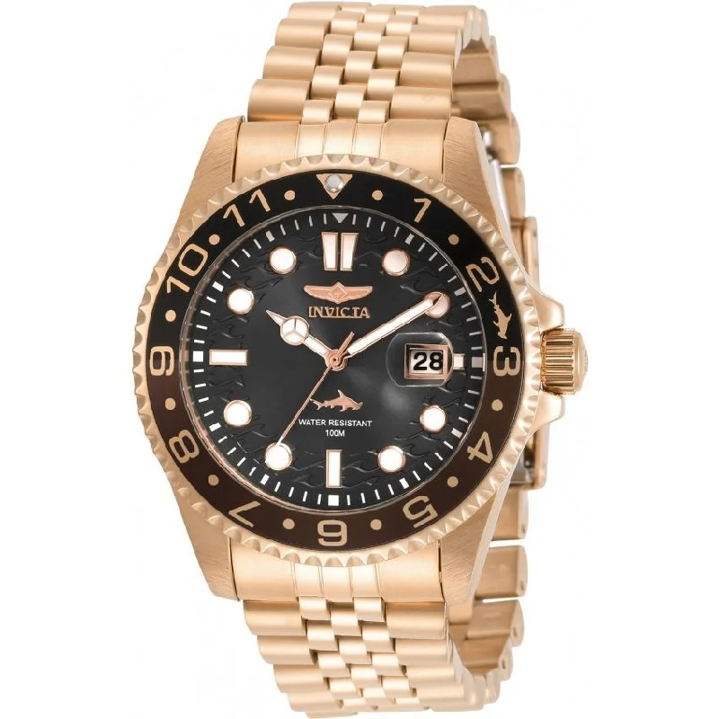 Rose gold face watches-Invicta Men's 30624 Pro Diver Rose Gold-Tone Stainless Steel Watch