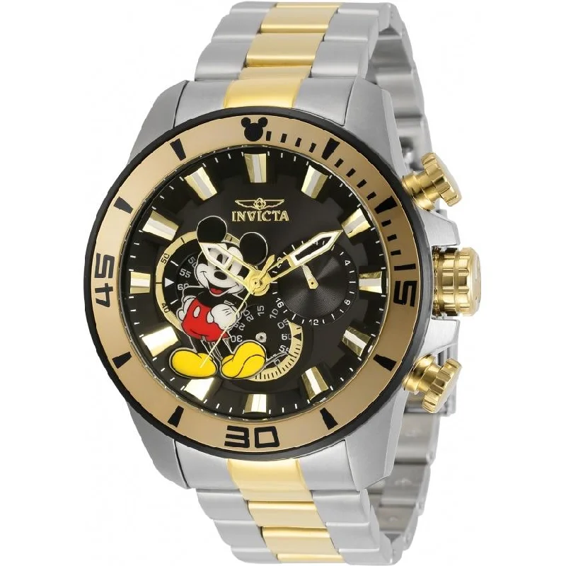 Airy metal watches-Invicta Men's 30781 Disney Mickey Mouse Stainless Steel Watch