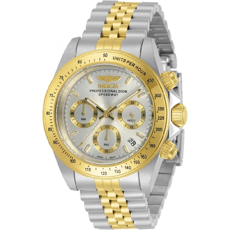 Retro leather watches-Invicta Men's 30991 Speedway Gold-Tone and Silver Stainless Steel Watch