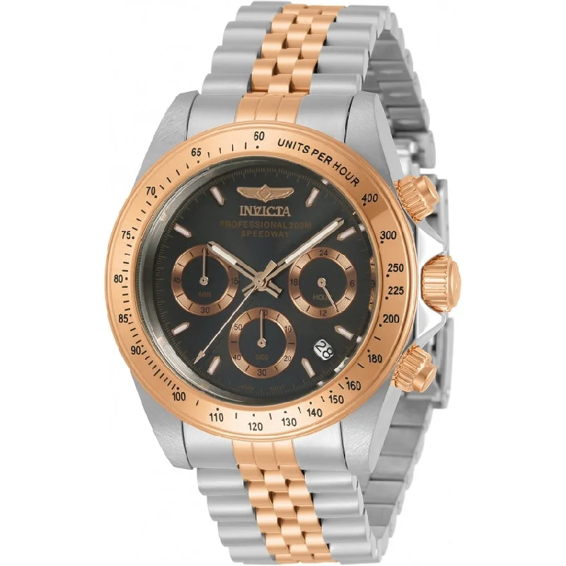 Flat strap watches-Invicta Men's 30993 Speedway Rose-Tone and Silver Stainless Steel Watch