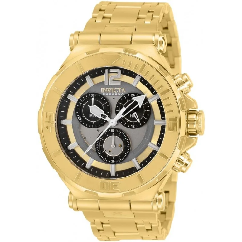 Soft canvas watches-Invicta Men's 31344 Subaqua Gold-Tone Stainless Steel Watch