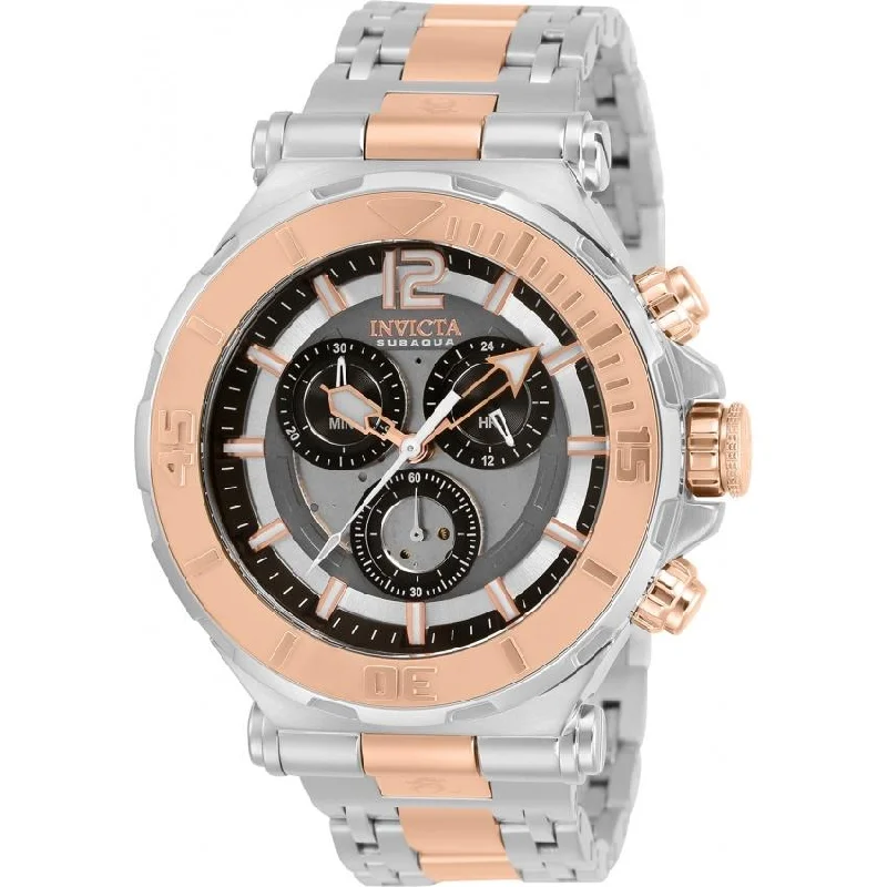 Etched case watches-Invicta Men's 31347 Subaqua Rose-Tone and Silver Stainless Steel Watch