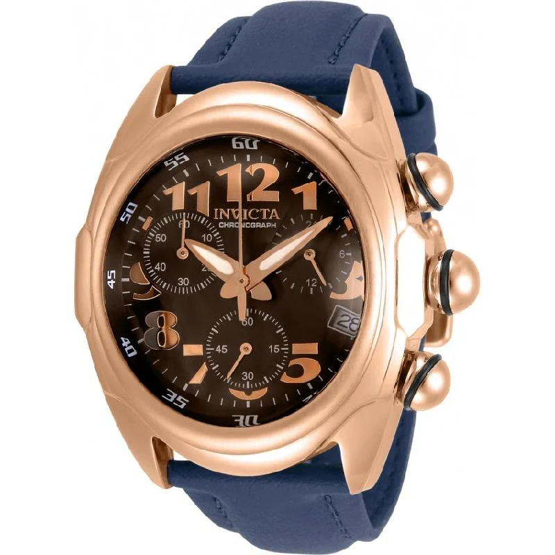 Refined leather watches-Invicta Men's 31408 Lupah Blue Polyurethane Watch