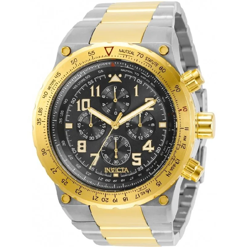 Classic round watches-Invicta Men's 31559 Aviator Stainless Steel Watch