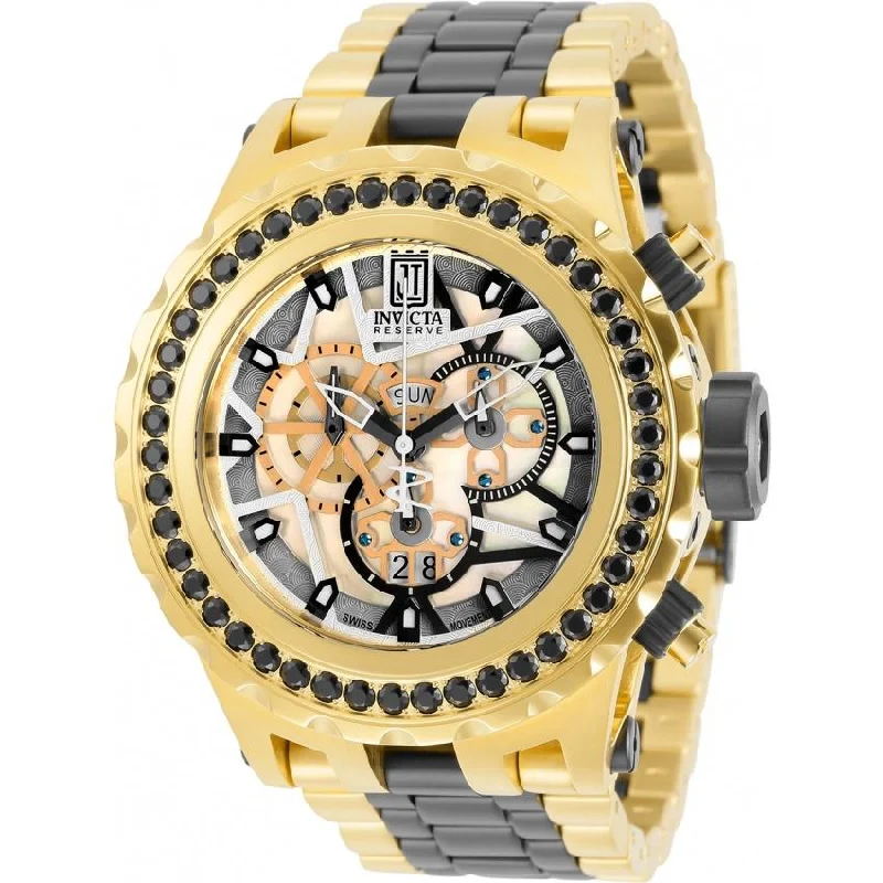 Sleek sporty watches-Invicta Men's 32117 Jason Taylor Gold-Tone and Black Inserts Stainless Steel Watch