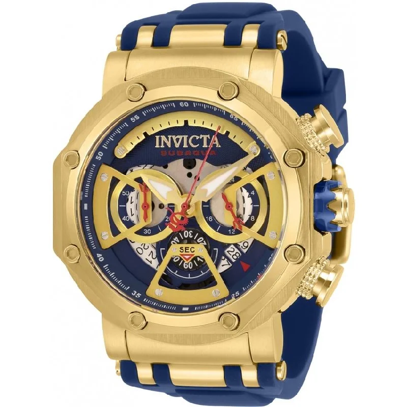 Mesh band watches-Invicta Men's 32189 Subaqua Blue Polyurethane Watch