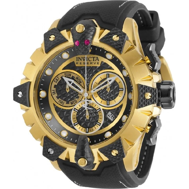 Tri-metal watches-Invicta Men's 32227 Reserve Venom Black Stainless Steel Watch