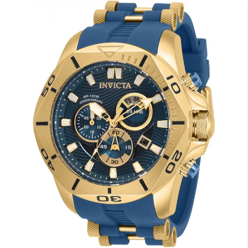 Soft canvas watches-Invicta Men's 32259 Speedway Blue and Gold-Tone Stainless Steel Watch