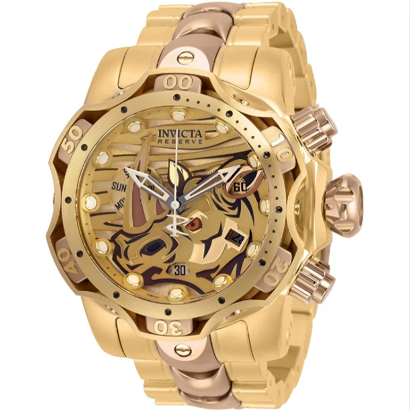 Subtle face watches-Invicta Men's 32268 Reserve Venom Gold-Tone Stainless Steel Watch