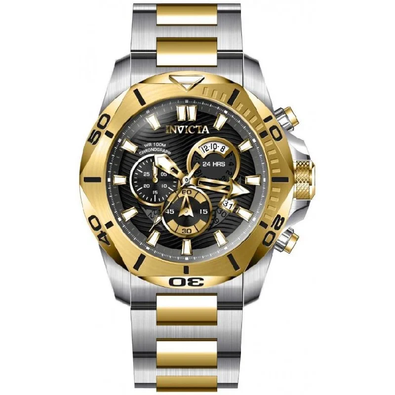 Etched case watches-Invicta Men's 32270 Speedway Gold-Tone and Silver Stainless Steel Watch