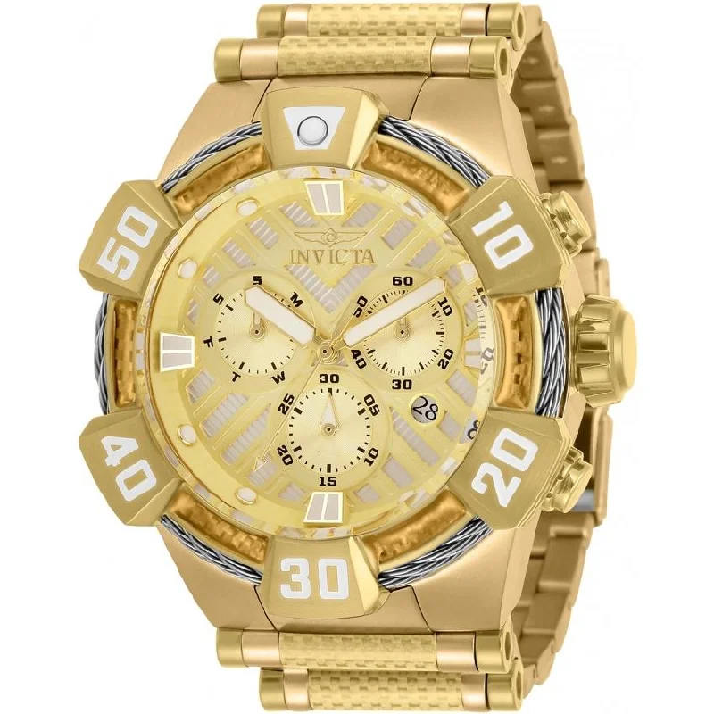 Retro round watches-Invicta Men's 32285 Bolt Gold-Tone Stainless Steel Watch