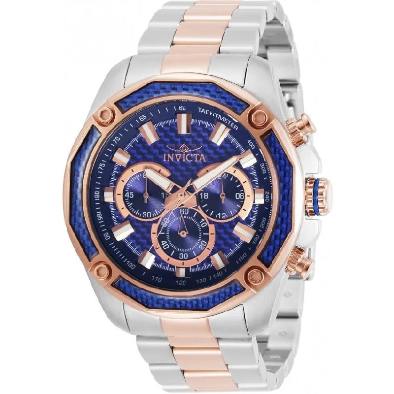 Refined leather watches-Invicta Men's 32314 Aviator Rose-Tone and Silver Stainless Steel Watch