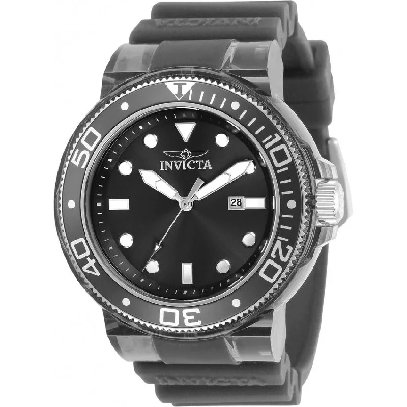 Chic band watches-Invicta Men's 32334 Pro Diver Black Silicone Watch