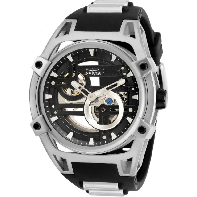 Luxury sleek watches-Invicta Men's 32353 Akula Automatic Black and Silver Polyurethane and Stainless Steel Watch