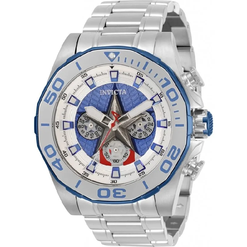 Sleek sporty watches-Invicta Men's 32917 Marvel Captain America Stainless Steel Watch