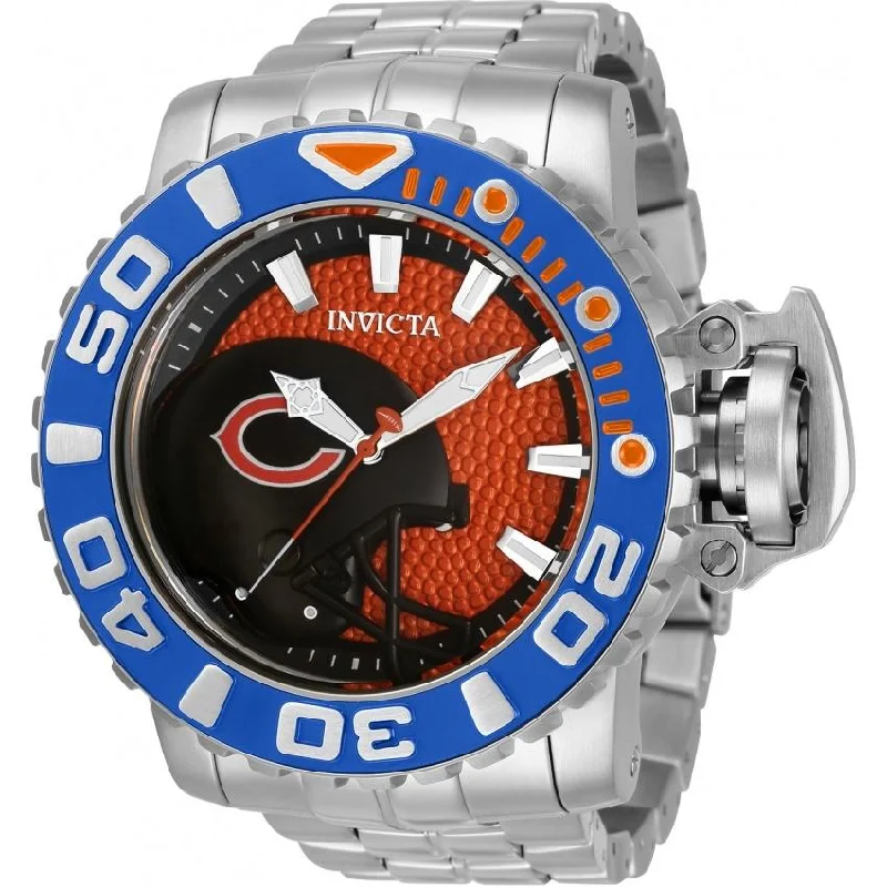 Stretch strap watches-Invicta Men's 33001 NFL Bears Automatic Stainless Steel Watch